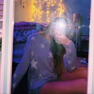 purple with stars sweater!